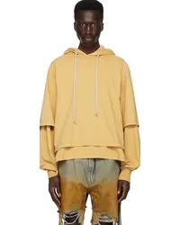 DRKSHDW by Rick Owens Yellow Layered Hoodie Mustard