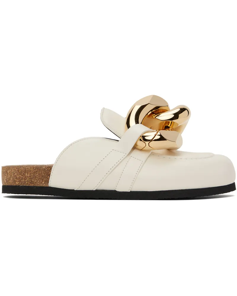 J.W.Anderson White Chain Mules 18703-100-white