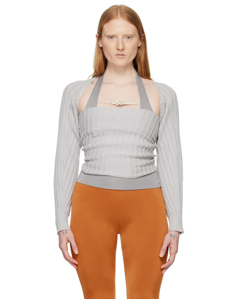 GIMAGUAS Gray Miss Mangas Sweater Grey