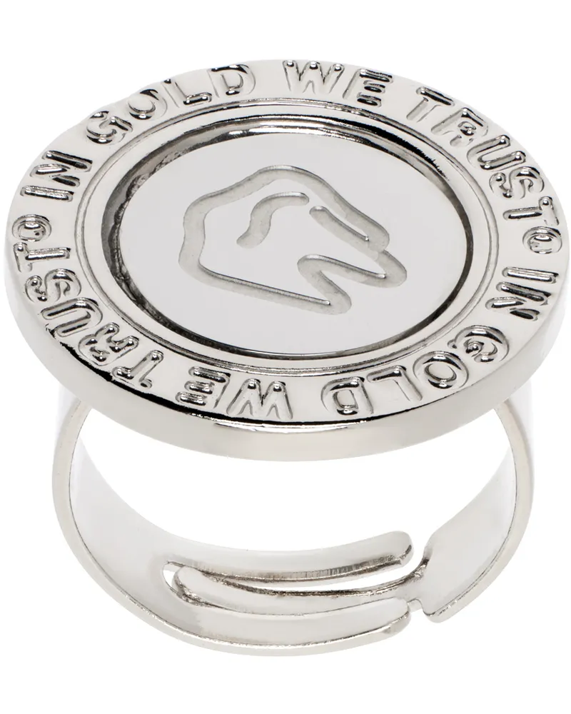 In Gold We Trust Paris SSENSE Exclusive Silver Signet Ring Silver