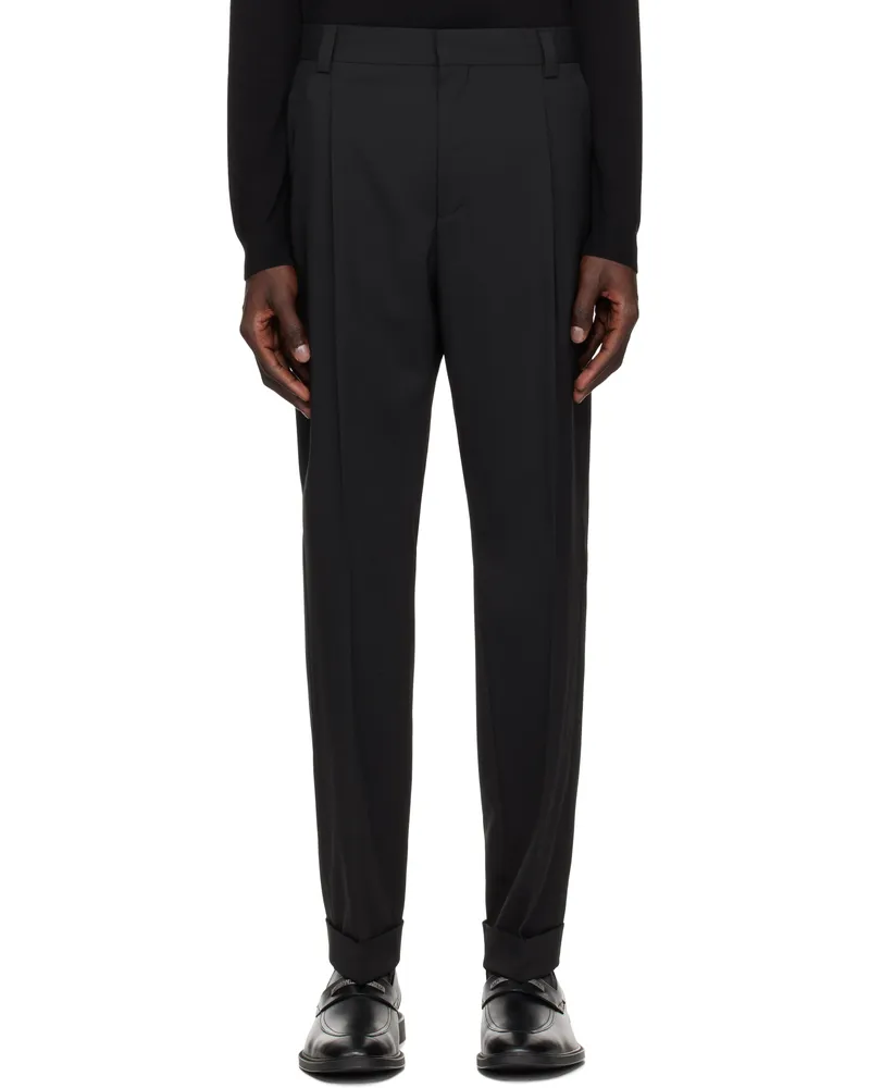 HUGO BOSS Black Modern-Fit Performance-Stretch Trousers 001-black