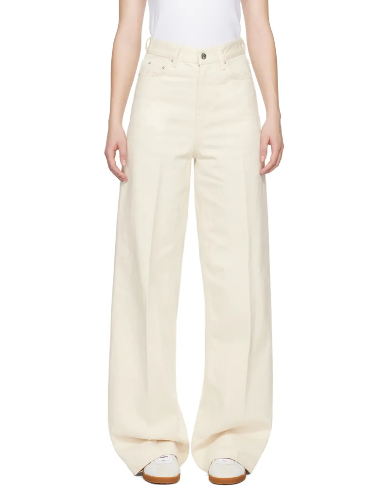 Totême Off-White Wide-Leg Jeans 116