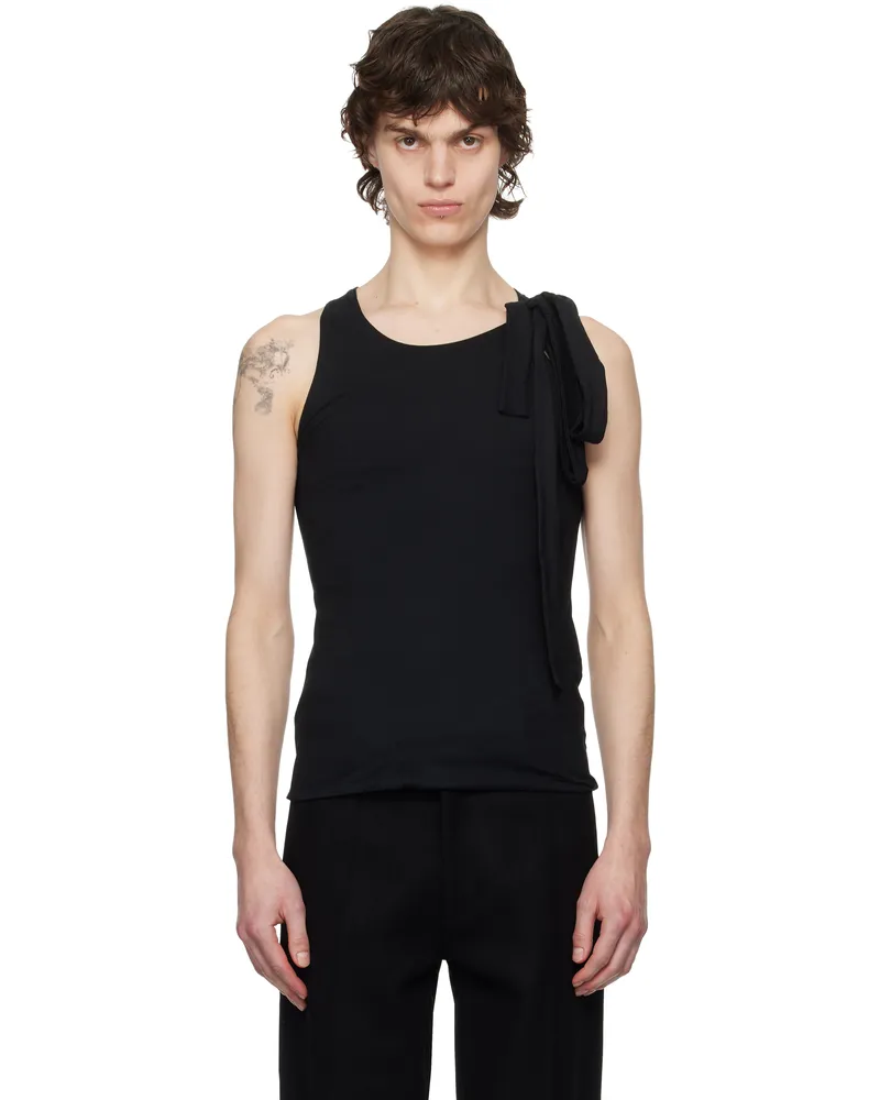 AARON ESH Black Tied Tank Top Black