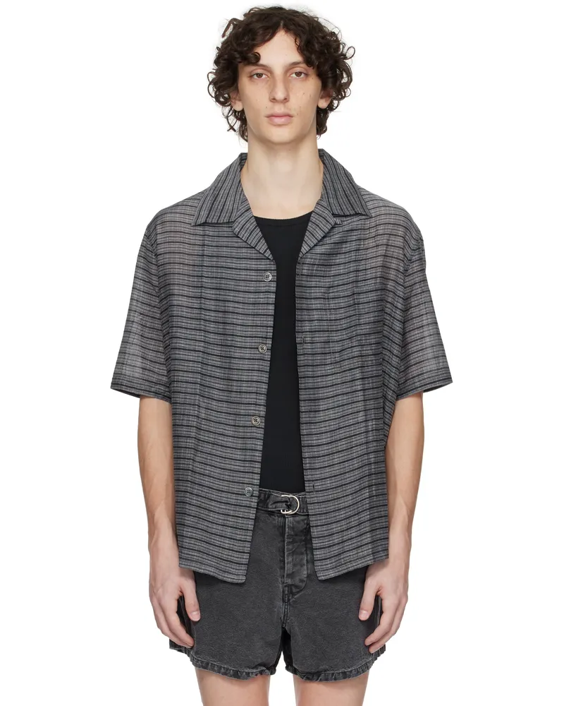 Our Legacy Gray Heusen Shortsleeve Shirt Picnic