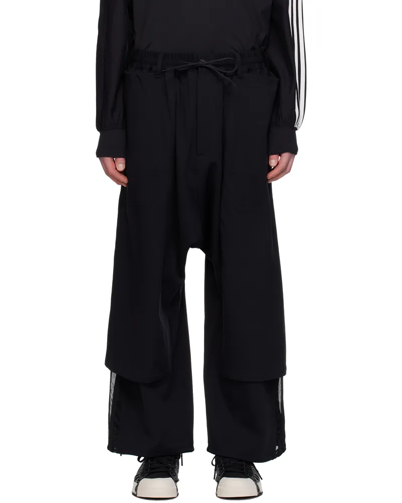 Y-3 Black 3-Stripes Openhem TP Sweatpants Black