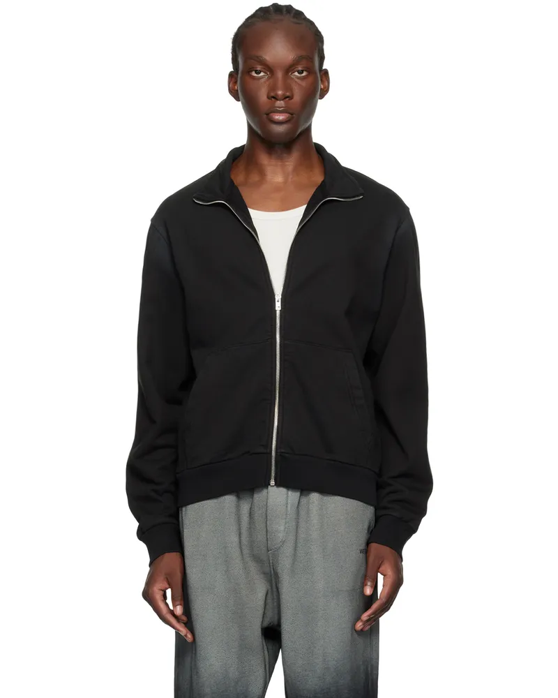 WE 11 DONE Black Zip Sweater Black
