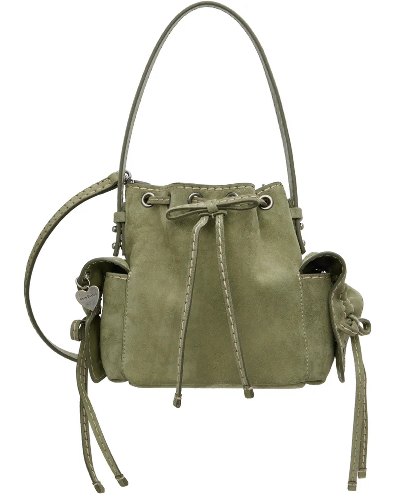 Acne Studios Green Multipocket Mini Bucket Bag Dob