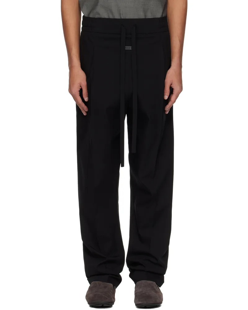 Fear of God Black Oxford Drawstring Eternal Trousers Black