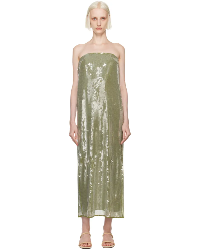 STAUD Green Casey Maxi Dress Gmss