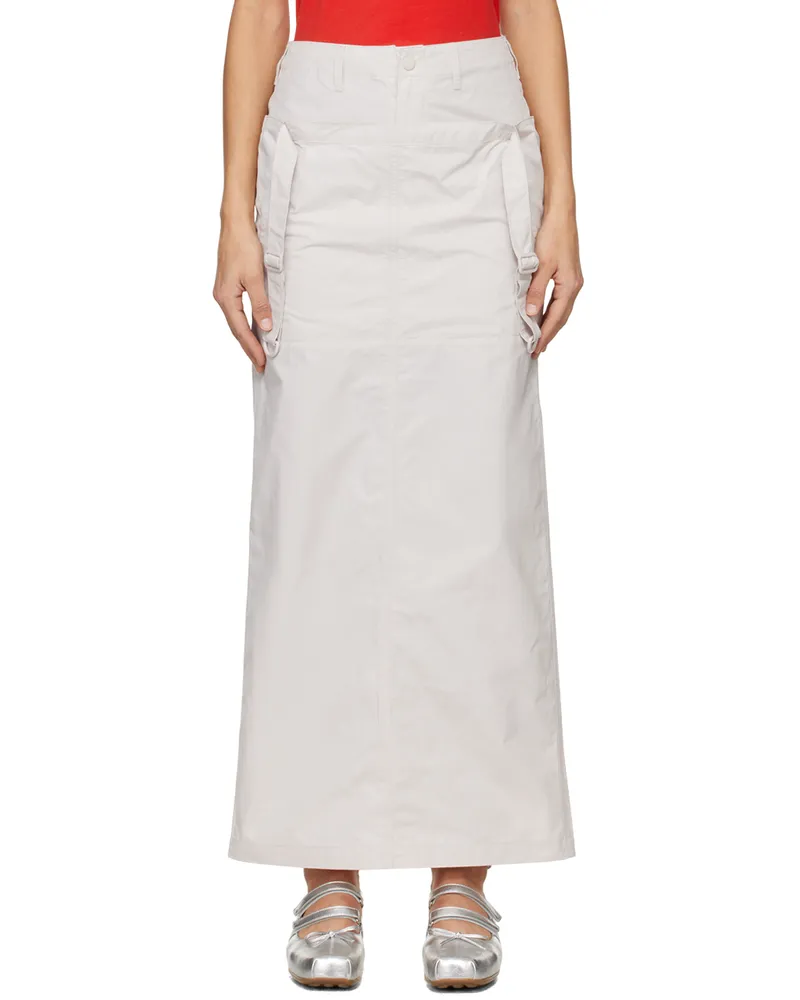 OPEN YY Gray Layered Maxi Skirt Gray