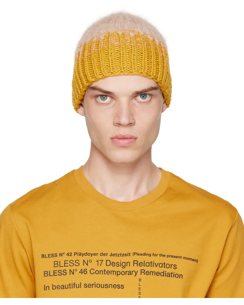BLESS Yellow Nº70 Chiengora Beanie Yellow