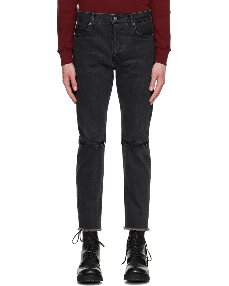 Undercover Black Zip Jeans Black
