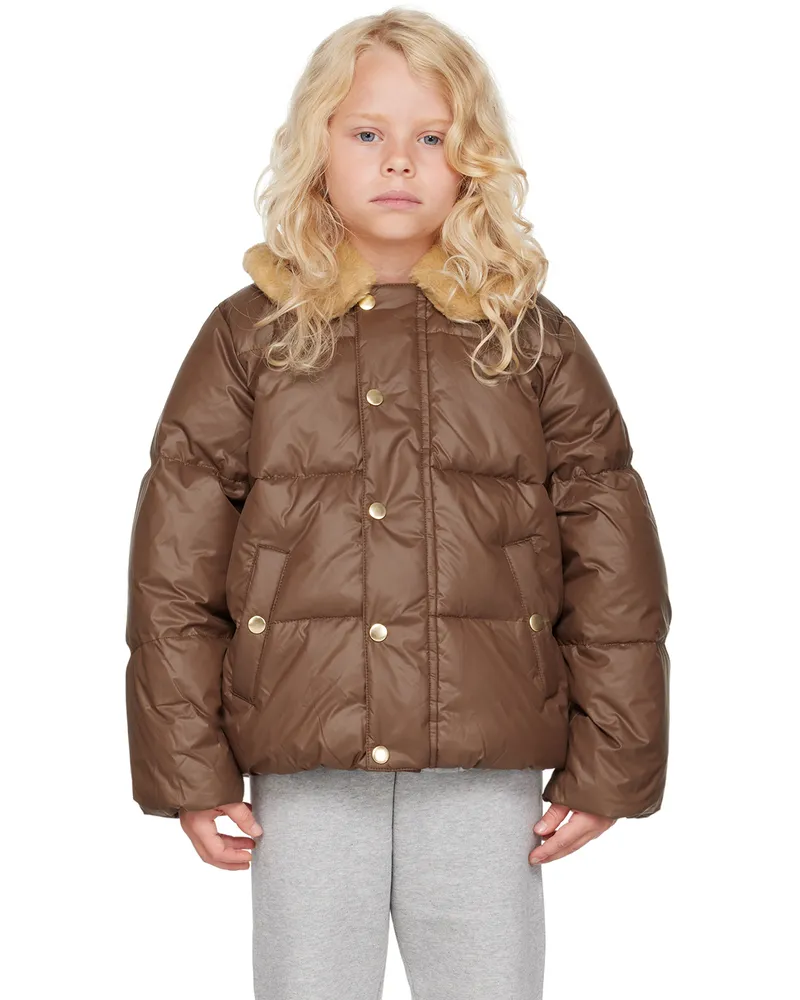 Mini Rodini Kids Brown Dog Jacket 16