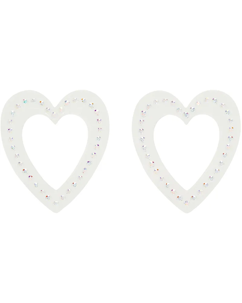 SafSafu Transparent Big Heart Earrings Transparent
