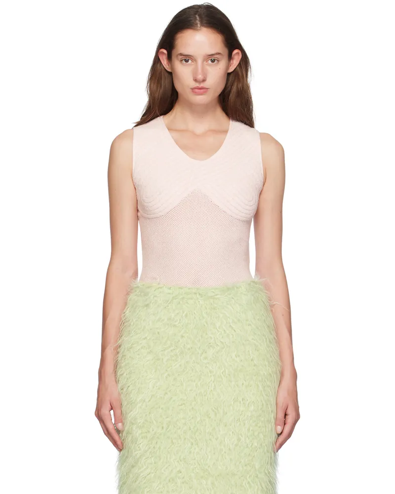 Isa Boulder Pink Sweetheart V-Neck Tank Top Soft
