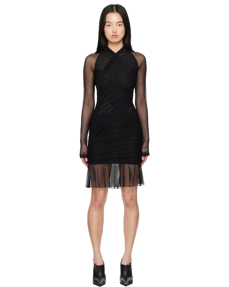 Versace Jeans Black Crystal Minidress E899