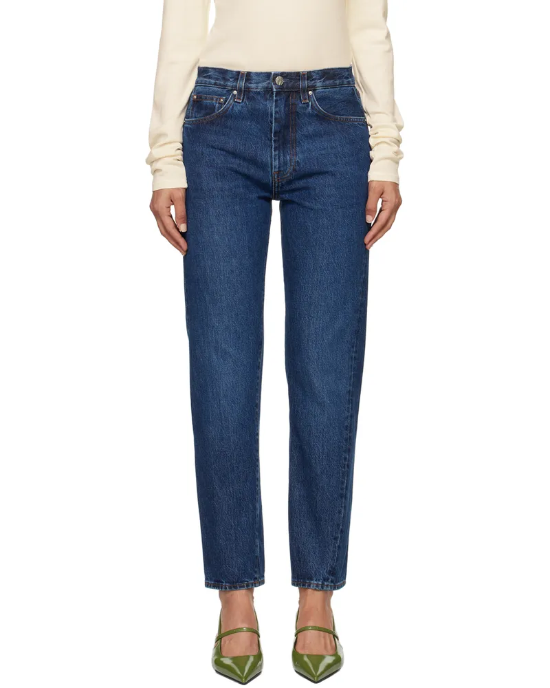 Totême Navy Twisted Seam Jeans Dark