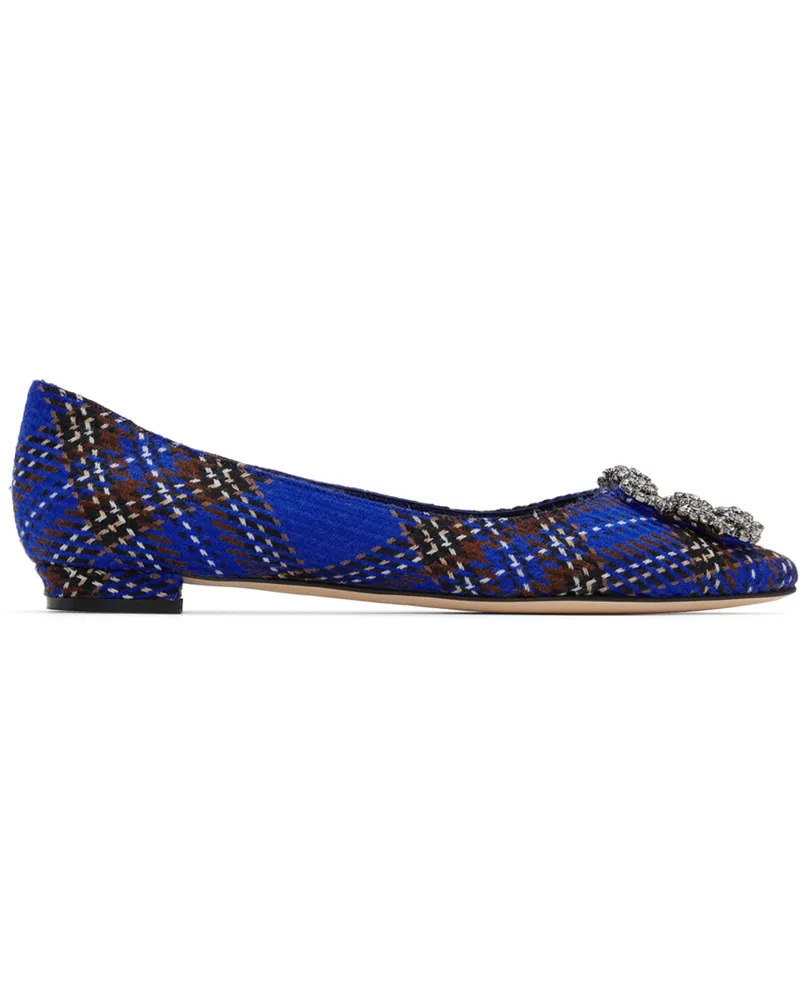 Manolo Blahnik Blue Hangisiflat Ballerina Flats Ywov(976s)