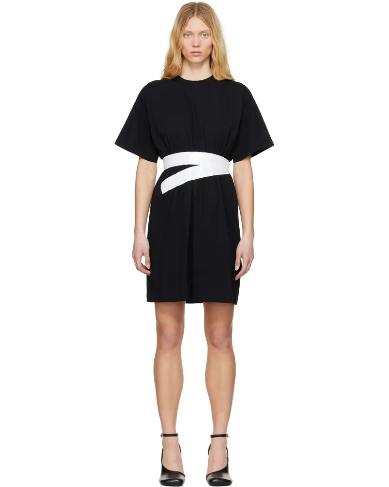 Maison Margiela Black Taped Jersey Midi Dress 900