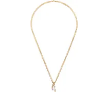Gold Melt Curb Chain Necklace