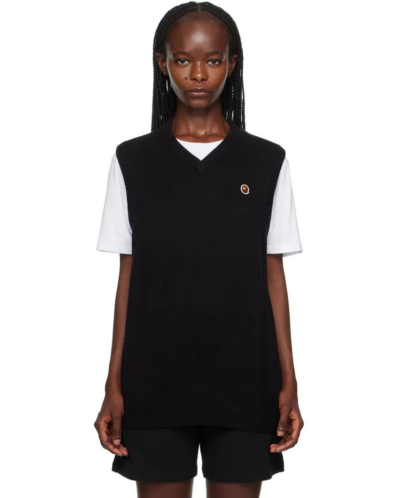 BAPE Black Ape Head One Point Vest Black