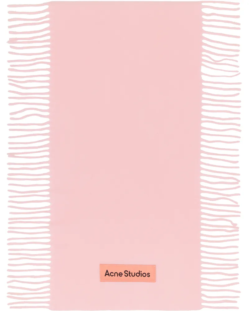 Acne Studios Pink Fringe Wool Scarf 415