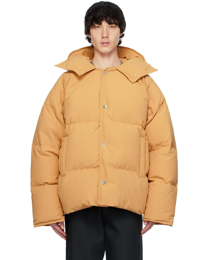Nanushka Orange Jolyn Down Jacket Biscuit