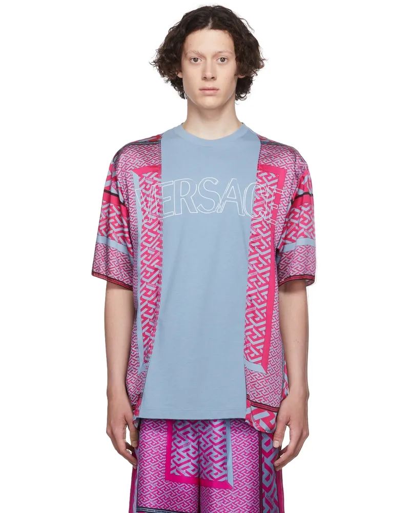 Versace Blue Polyester T-Shirt 1v540