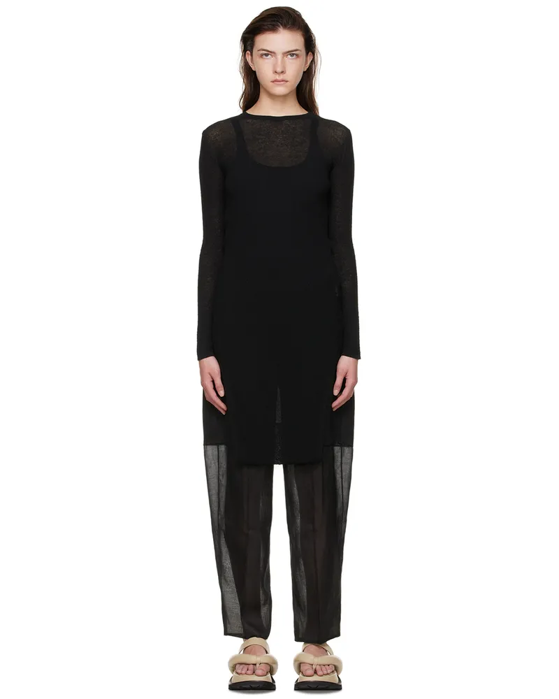 GIA STUDIOS Black Cotton Sweater Black