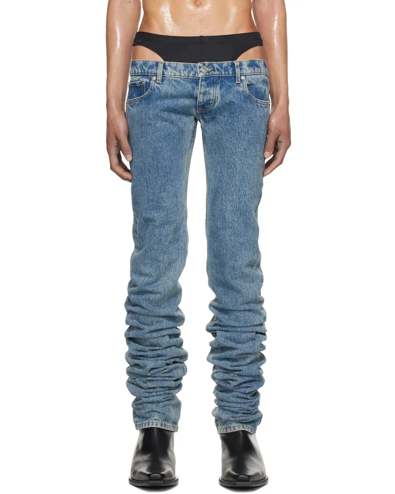 Jean Paul Gaultier Blue Shayne Oliver Edition Jeans 56-lightblue