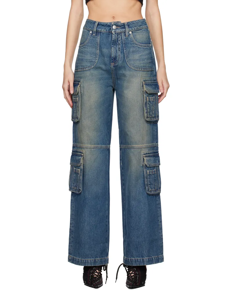 MISBHV Blue Cargo Jeans Malibu