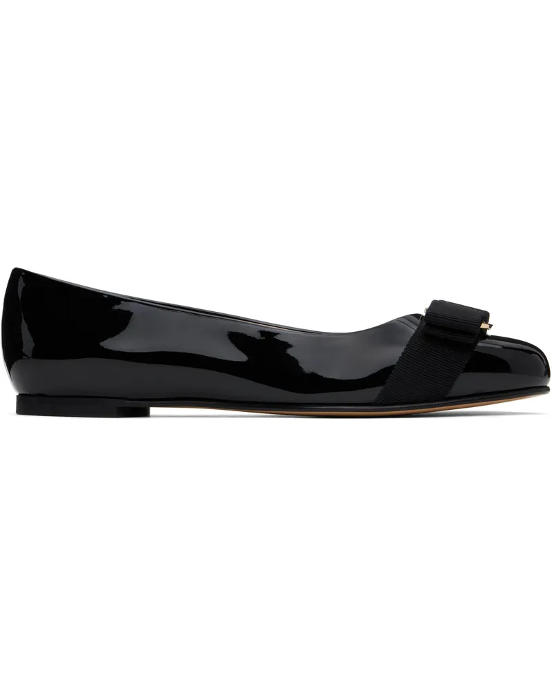 Ferragamo Black Varina Ballerina Flats 551