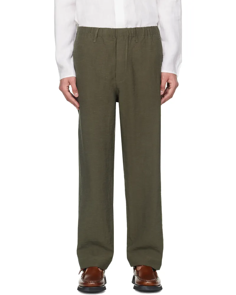 COMMAS Khaki Resort Trousers Dark