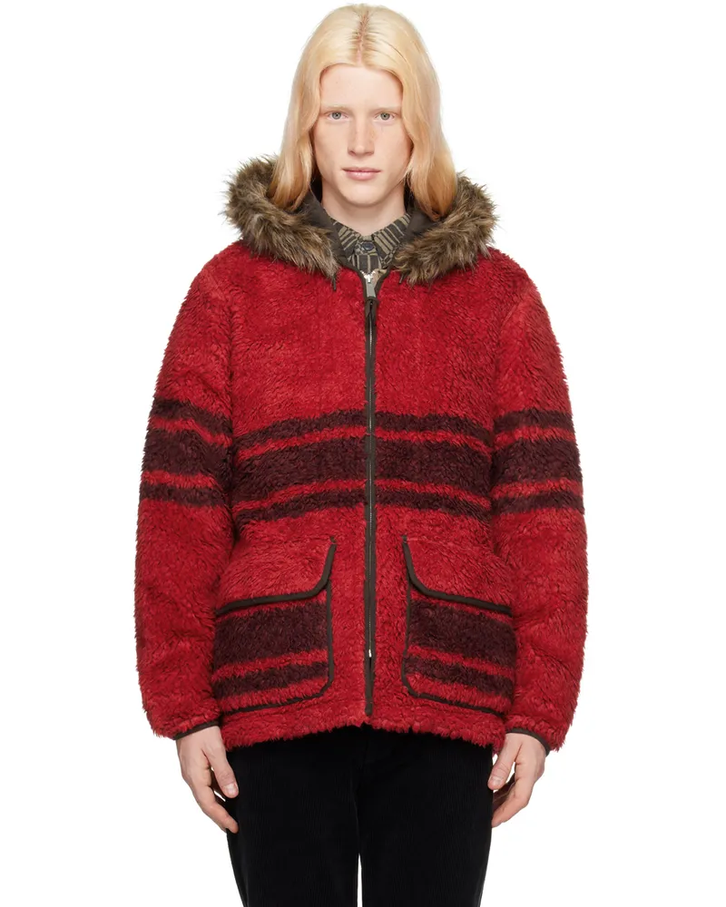 RRL Red Striped Coat Red