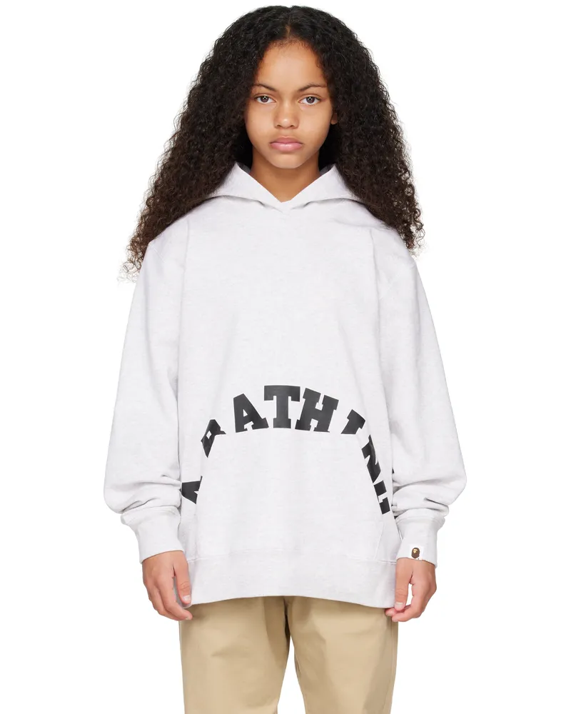 BAPE Kids Gray Giant Ape Head Hoodie Gray