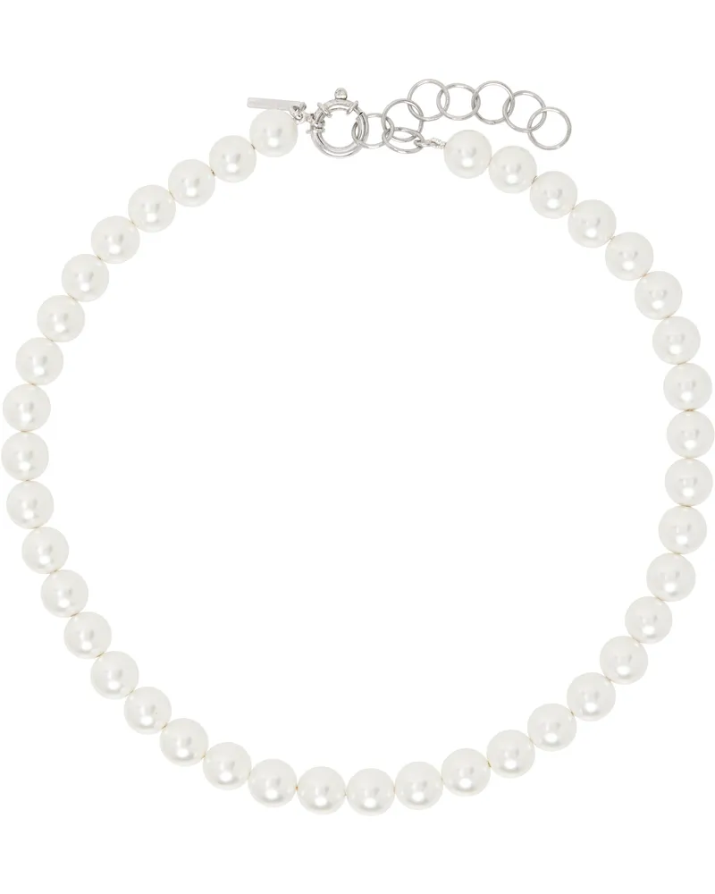 Ernest W. Baker White Shell Pearl Necklace White