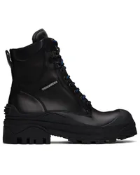 Dsquared2 Black Urban Combat Boots 2124