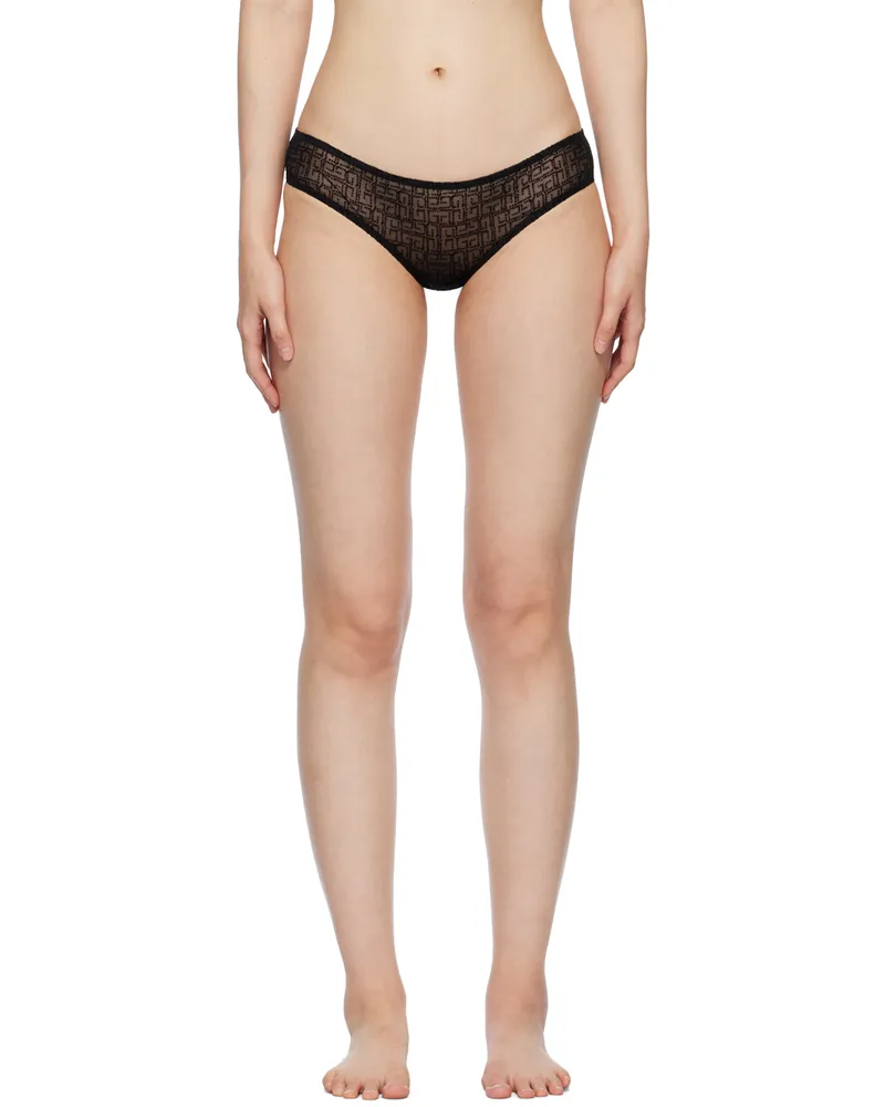 Givenchy Black Jacquard Briefs 001