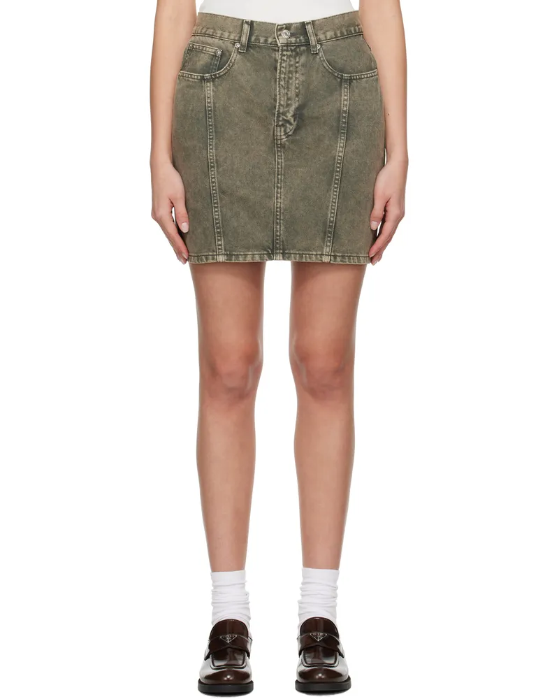 Moschino Gray 10 Oz Vintage Denim Miniskirt 1517