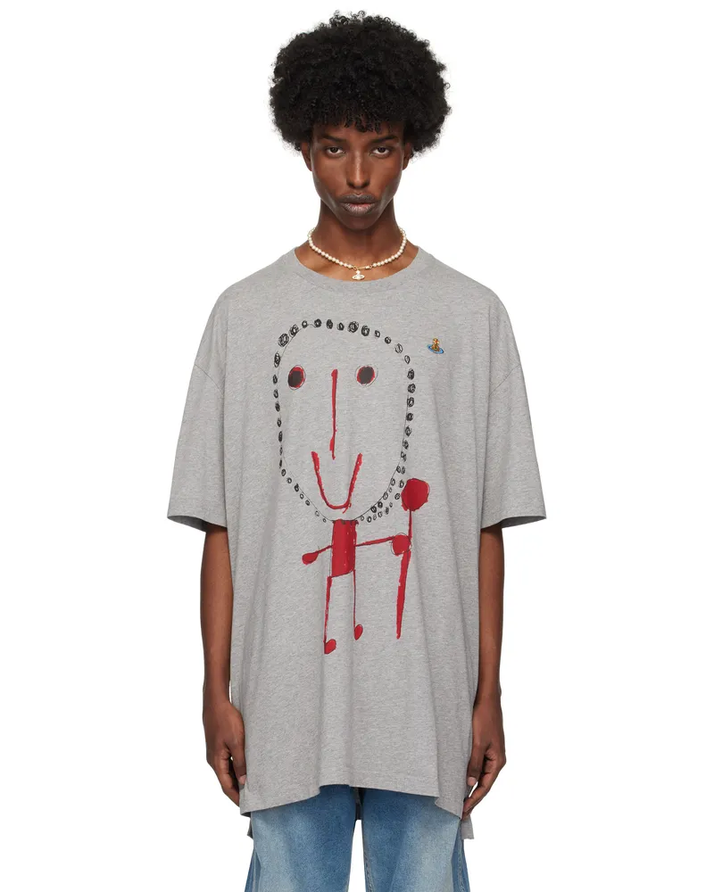 Vivienne Westwood Gray Revere the Residence Edition Beth Print Oversized T-shirt Aw24-p001
