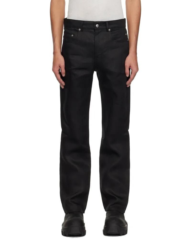 Rick Owens Black Hollywood Headon Utility Jeans 09