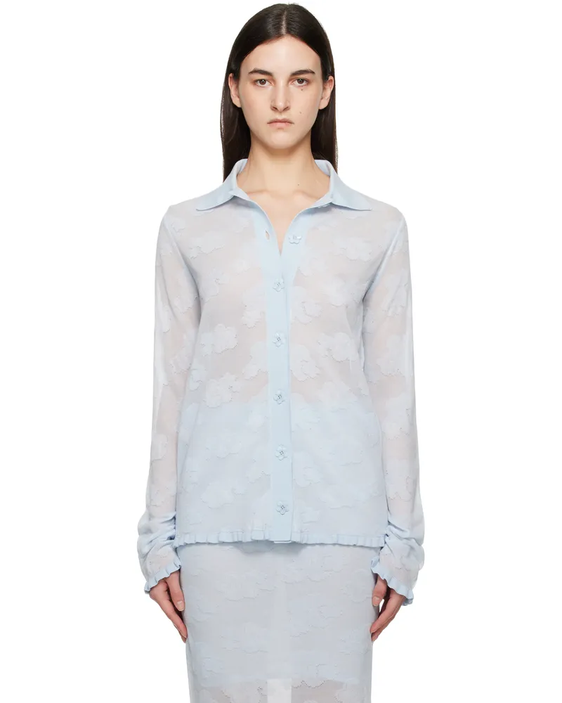 Cecilie Bahnsen Blue Petra Cardigan Light