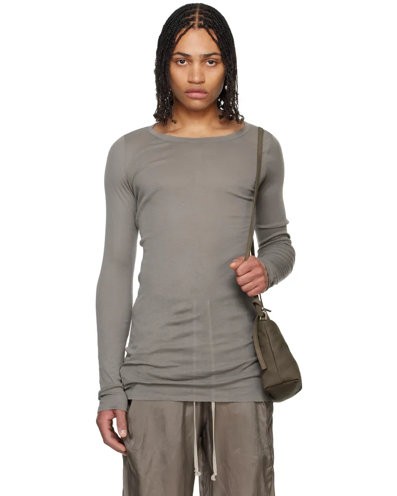 Rick Owens Gray Hollywood Rib LS T-shirt 34