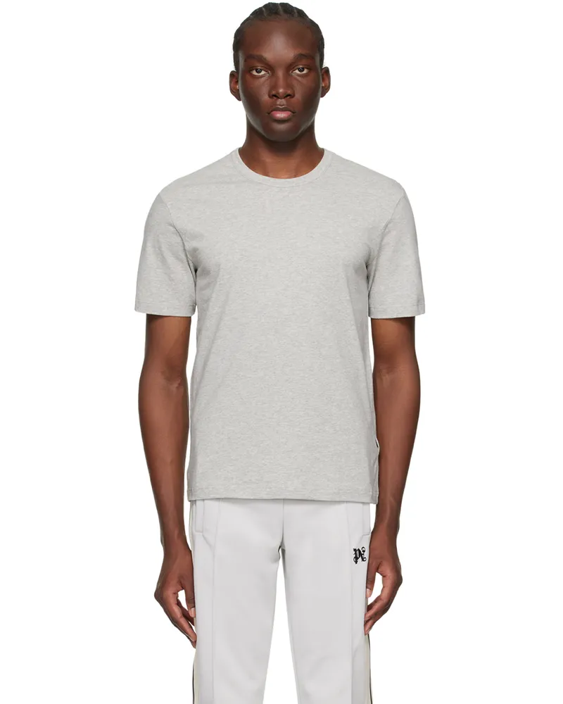 Palm Angels Three-Pack Gray T-Shirts Melange