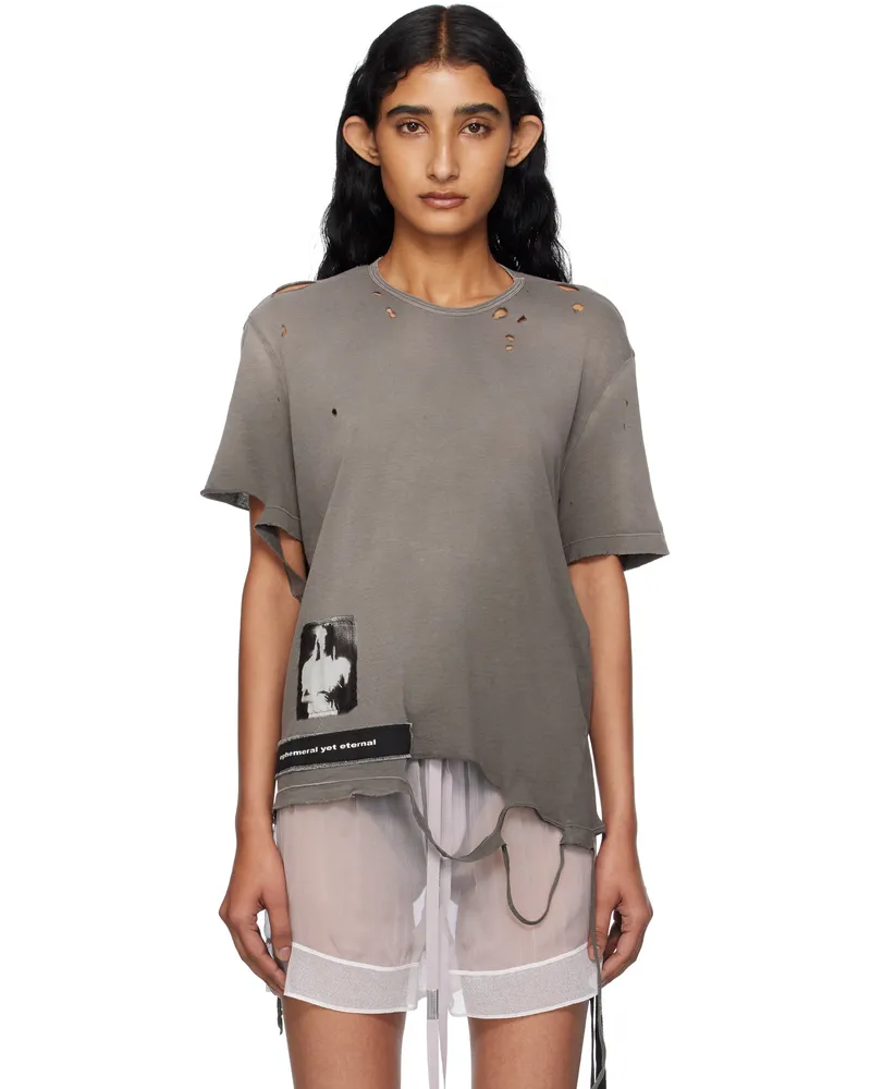 Ann Demeulemeester Gray Fanie Standard Fit T-shirt 071