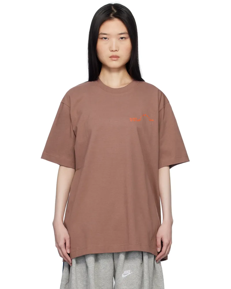 BLESS SSENSE Exclusive Brown Multicollection V T-Shirt Coffee