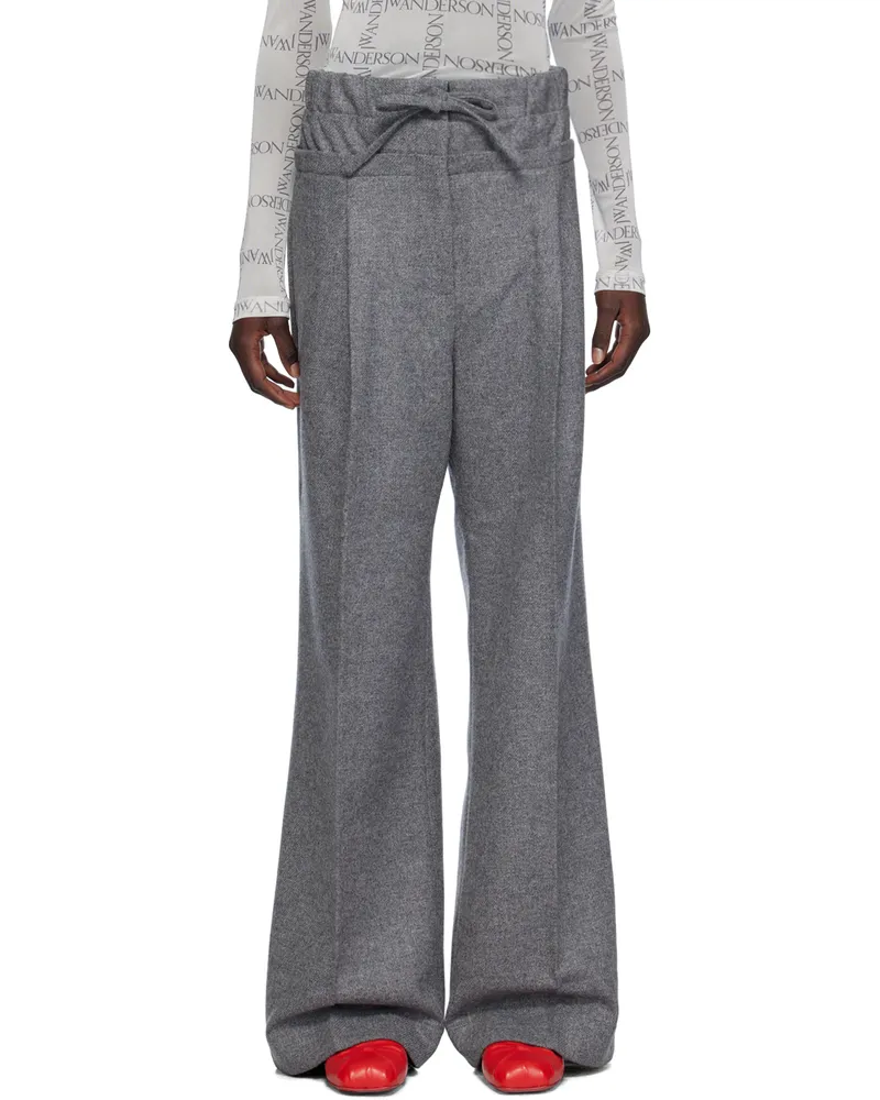 J.W.Anderson Gray Double Waist Trousers 599