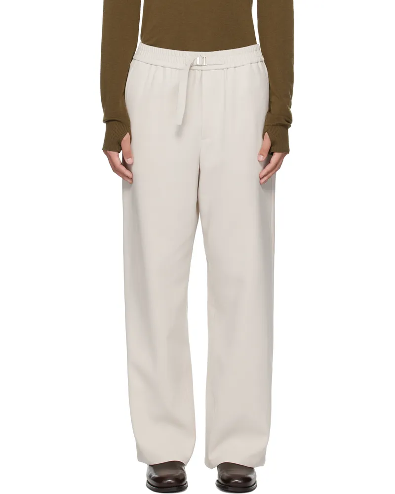 AMI Paris Beige Elasticated Trousers 394