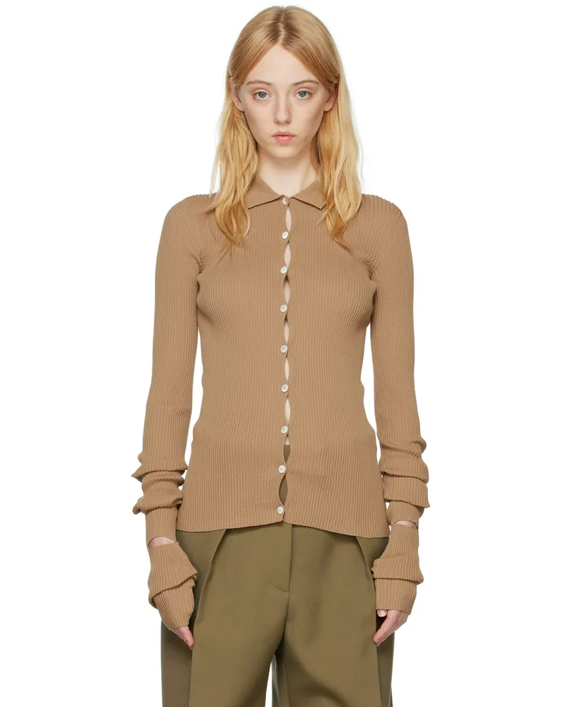 QUIRA SSENSE Exclusive Tan Cardigan Q0041