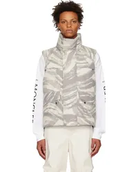 Moncler 4 Moncler HYKE Gray Vanil Down Vest Fgrey